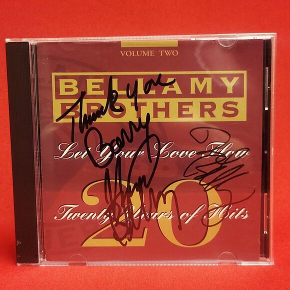 Bellamy Brothers Let Your Love Flow 20 Years of Hits Volume Two CD 1994 Signed - Picture 1 of 8